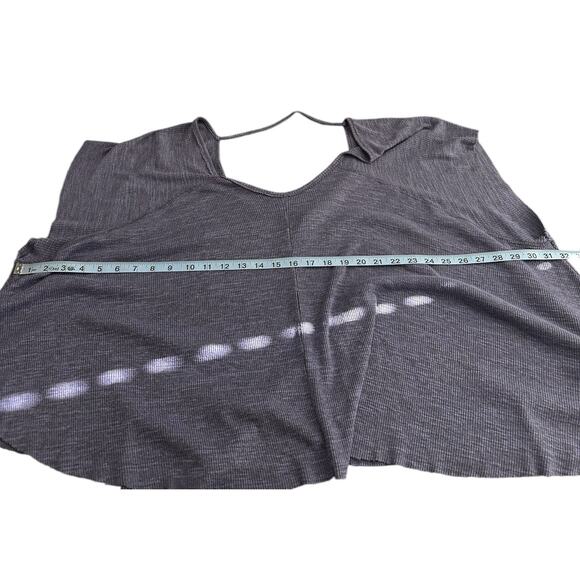 Free People Purple Lagenlook Slouchy Oversized Swing Shirt Size Medium - Picture 7 of 8